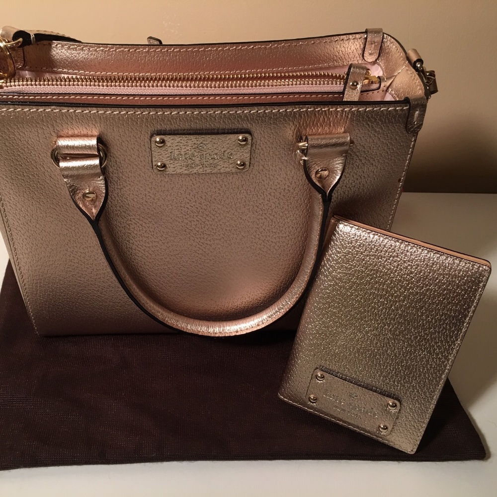 Kate Spade Purse Cross Body Rose Gold